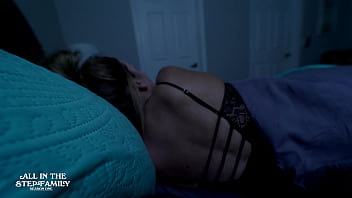 Preview 2 of Findfree Mobel Porn - StepSon Scared Of Thunder Hops Into StepMoms Bed - AITSFS1E6 Scene 2/3