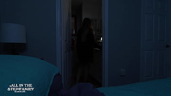 Preview 1 of Findfree Mobel Porn - StepSon Scared Of Thunder Hops Into StepMoms Bed - AITSFS1E6 Scene 2/3