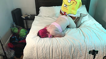 Preview 4 of Muth Xvideos - Spongebob Fucks Tgirl in Chastity