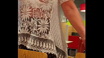 Preview 3 of Seesher Squirt - Flashing boobs in restaurang