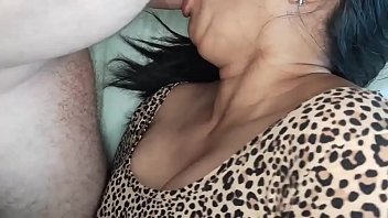 Preview 3 of Mom Eat Cum Out Gay Ass - Asian wife showing off pussy and sucking cock