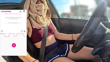 Preview 2 of Desi 69 - A friend of mine is filming me while I drive and a fan controls my lovense vibrator remotely