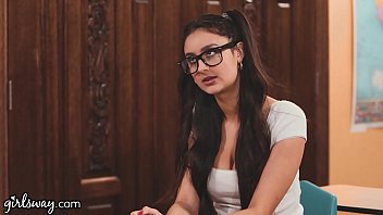 Preview 1 of Hotpresmalls - GIRLSWAY Ryan Keely Shows Her Student Eliza Ibarra The Benefits Of Being A Nerd
