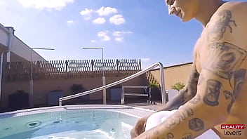 Preview 2 of Paki Sajiya - RealityLovers - Caroline Ardolino In Bikini Is sunbathing on terrace