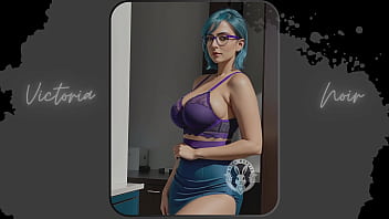 Preview 3 of Thelugu Sex Viodis - AI: Vibrant blue hair and dark glasses DOMINATRIX - Part 4 - Waifu Models #003