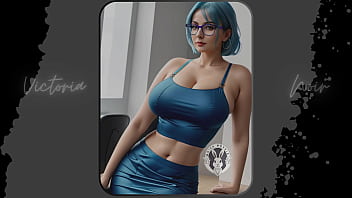 Preview 4 of Thelugu Sex Viodis - AI: Vibrant blue hair and dark glasses DOMINATRIX - Part 4 - Waifu Models #003