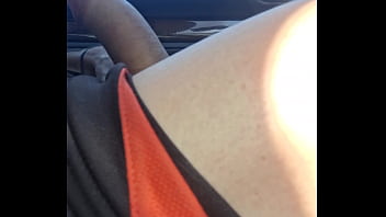 Preview 2 of Amy Kiss - Hot Guy masturbating his cock while driving,  moaning a lot and cumming