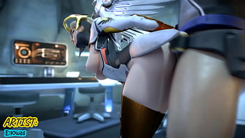 Preview 3 of Dughter And Papa - TheNeetKid - Mercy (Overwatch) Loves To Fuck Her Patients: Series 1