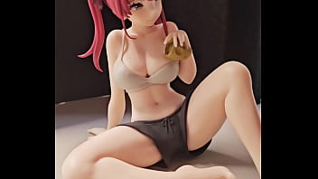 Preview 2 of Massege Adara - Cum tribute on figure houshou marine