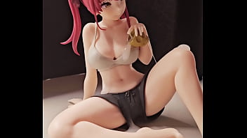 Preview 3 of Massege Adara - Cum tribute on figure houshou marine