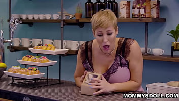 Preview 3 of Ngocok Kontol Sendiri - While touring the cafe Freya Parker admits to her stepmom Ryan Keely that she might be into girls and she quickly offers her lessons on lesbian sex.