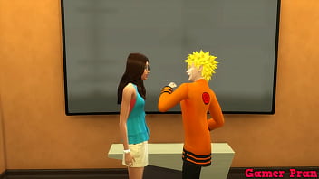 Preview 1 of Amateur Male Cum Shot - serie cap 2 naruto aprovecha la fiestas y sin que hinata se de decuenta se liga a una chica jove termina follandosela en el comedor ella lo disfruta que le acabe adentro