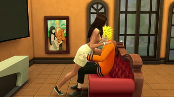 Preview 4 of Amateur Male Cum Shot - serie cap 2 naruto aprovecha la fiestas y sin que hinata se de decuenta se liga a una chica jove termina follandosela en el comedor ella lo disfruta que le acabe adentro