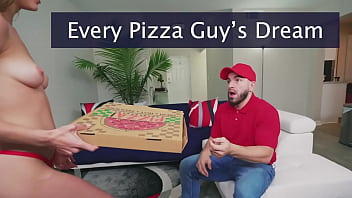 Preview 4 of Wife Pay Dues - BANGBROS - Peter Green Delivers Pizza With Extra Sausage To Blonde Teen Macy Meadows