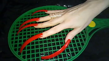 Preview 3 of Reesha Sexmalayalam - Lady L extreme long red nails (video short version)