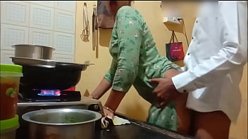 Preview 3 of Aminal Sex Cat - Indian sexy wife got fucked while cooking