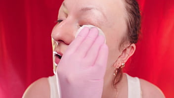 Preview 3 of Aussie Girls Homemade - ASMR: face and gloves - Arya Grander