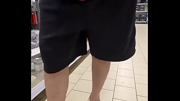 Preview 3 of Dancia Thrall - Wank and cum at supermarket with ball weights.