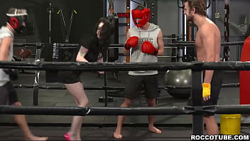 Preview 2 of Fuck Mom Sleeping With Son - Anna De Ville is craving two cocks in her tight ass to feel satisfied! The super hot fitness babe De Ville hooks up three guys at a gym to fuck with!