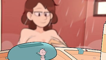 Preview 1 of Gals Vagina Lesbian - Johanna in the shower - Animation