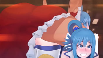 Preview 2 of Ffm Slutty Milfs - Aqua konosuba animated skello on sale sound futanari futa porn