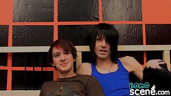 Preview 1 of Sexy Woman Xxx Video - Young guys with emo haircuts want to fuck each other hard