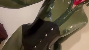 Preview 2 of Hot Sexy Bf Blue Film - Last nights fetish party outfit!
