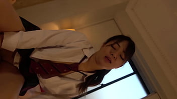 Preview 1 of Jav Syoujo - Uncensored,  18-year-old Japanese amateur beauty. Shaved pussy creampie sex in uniform 2