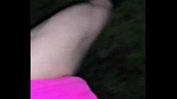 Preview 1 of Milf Romace - slut task pink panties cock cage walking in park
