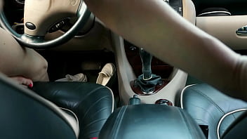 Preview 3 of Petite Whore Pov Bukkaked - Horny bitch fucked the gearshift lever after masturbating in the car!