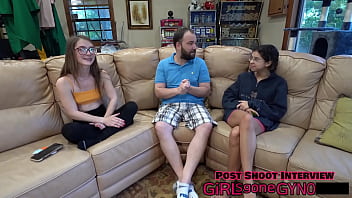 Preview 4 of First Time Fuck Leah Gotti - Innocent Shy Mira Monroe Gets 1st EVER Gyno Exam From Doctor Tampa &amp_ Nurse Aria Nicole Courtesy of GirlsGoneGyno Reup