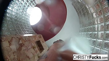 Preview 2 of Stepsister Surprise Creampie - Hot Shower BTS Fun With Christy,  Dahlia and Ivan