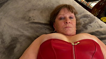 Preview 1 of Legaltube Com - Granny Carmen Angel: Lady in Red Finger Fucking &amp_ Cunnilingus Cum