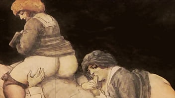Preview 4 of Black Facials Aft - vintage erotic drawings