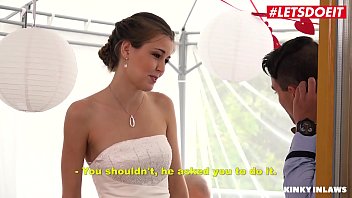 Preview 1 of Shen Photo - LETSDOEIT - Cheeky Bride Cindy Shine Bangs With Stepbro While Her Fresh Hubby s. Near By