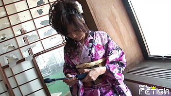 Preview 1 of Riley Steele Wet Masturbating - Petite Japanese babe uses big toys to satisfy her hairy pussy on the chair