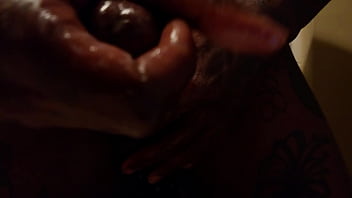 Preview 2 of Cineartssex - Hallelujah Johnson Tall Dark Chocolate muscles tattoos hairy BBC solo Masturbating