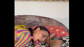 Preview 1 of Gay Hd Old - gentle blowjob from the Latin nymph Violeta Grey
