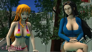 Preview 1 of Brazil Orgies - Nami gives sex in Futa Robin