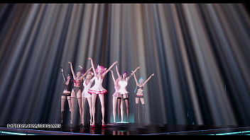 Preview 3 of Kajal Boom Sexy Scene Heroin - [MMD] Brown Eyed Girls - Abracadabra Hot Kpop Dance Ahri Akali Kaisa Lux Jinx Caitlyn 4K 60FPS