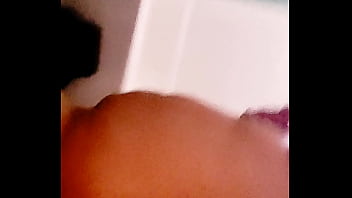 Preview 2 of Bathing With Boys Cum - Fucking myself with my machine (kinkie Kittie)