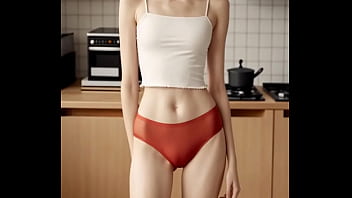 Preview 3 of Cartoon Bf Sex - AI girls wearing cute underwear in the kitchen