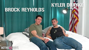 Preview 1 of Tv Sho Xxx Vedio - Sexy Recruit Eager For Jock Cock - Kyler Drayke,  Brock Reynolds - ActiveDuty
