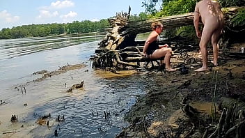 Preview 2 of Booty Clapping Nude Cam - Thick wife fucked in the mud on a nature walk - Becky Tailorxxx