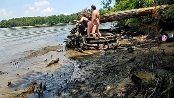 Preview 3 of Booty Clapping Nude Cam - Thick wife fucked in the mud on a nature walk - Becky Tailorxxx