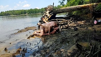 Preview 4 of Booty Clapping Nude Cam - Thick wife fucked in the mud on a nature walk - Becky Tailorxxx
