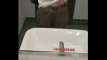 Preview 1 of Rap Is Moms - Jerking in the public bathroom