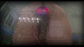 Preview 3 of Ah Yes Mommy Tamil Com - Spied on my chubby roomate trying her new toy in the shower. Almost dropped my phone trying to not get caught.