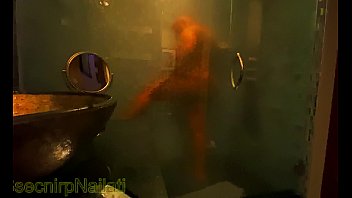 Preview 3 of Aunty Fource Boy - SsecnirpNailati in a fancy shower made of glass and marble.