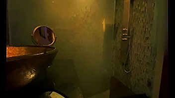 Preview 1 of Aunty Fource Boy - SsecnirpNailati in a fancy shower made of glass and marble.